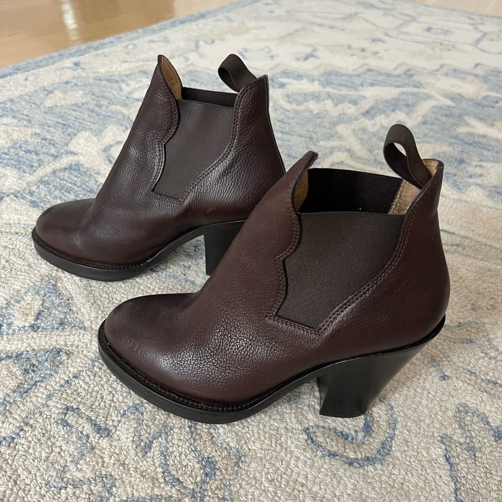 Acne Studios brown leather booties - Picture 3 of 6